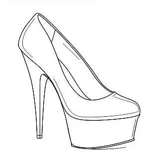 Closed toe platform pumps