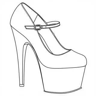 Platform Pumps with Straps