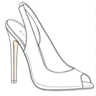 Peep toe slingback pumps without platform