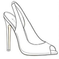 Single Sole Peep Toe and Sling Back Heels