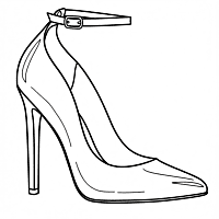 Single Sole Pumps with Straps