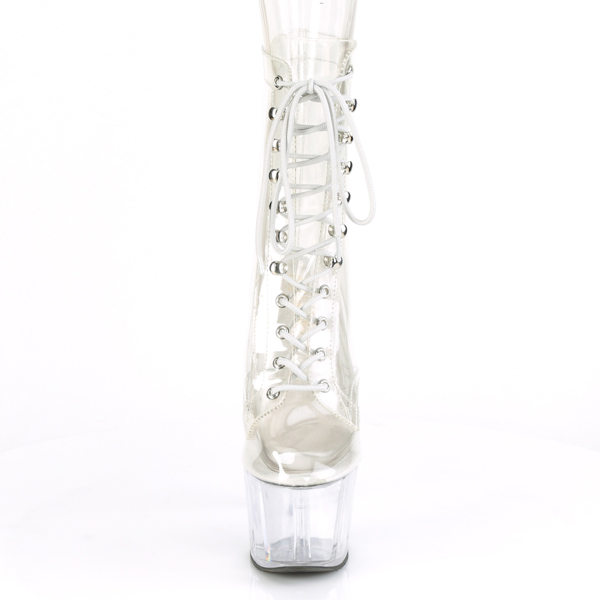 Pleaser Adore-1020C C/M - Clear High-Platform Ankle Boots