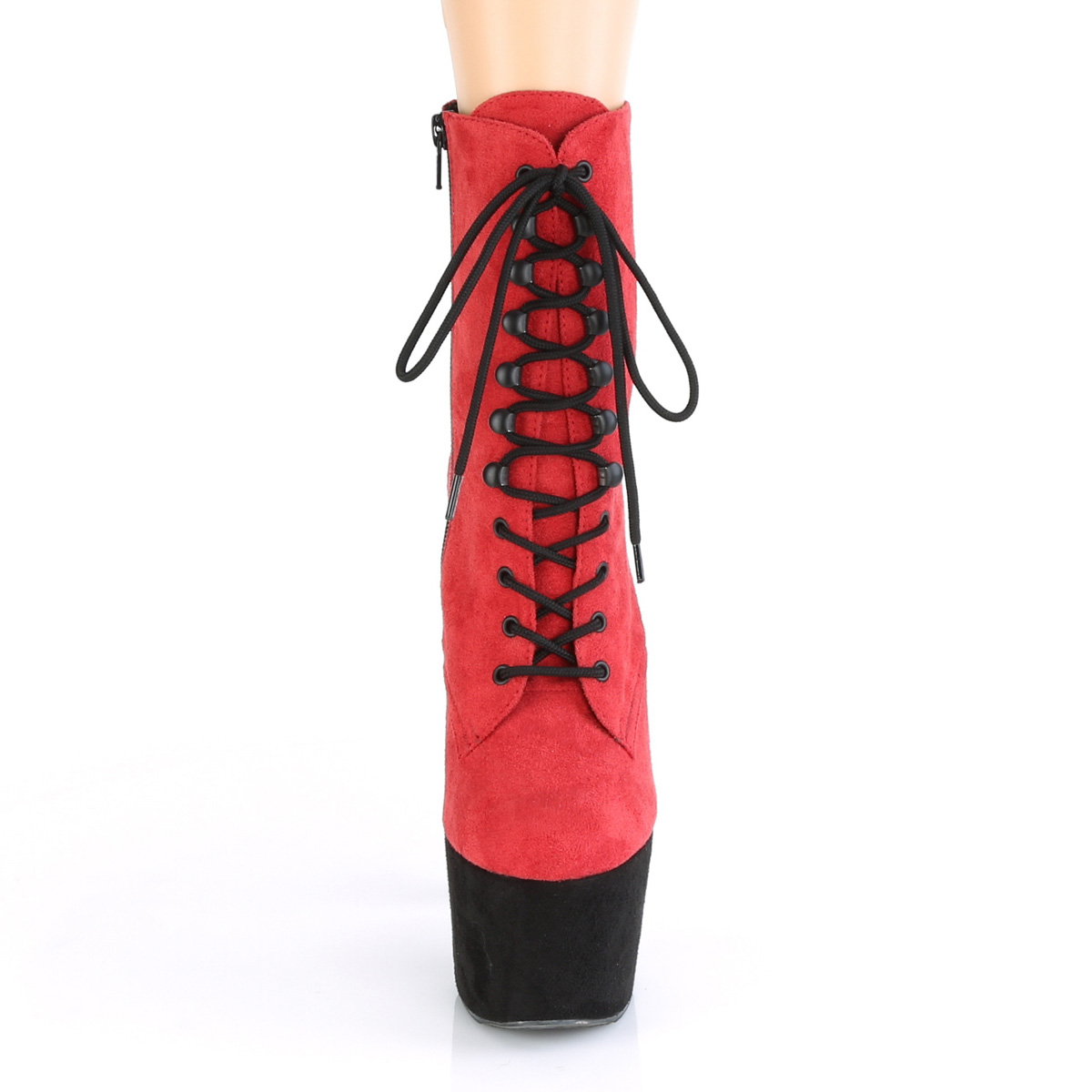 Pleaser Adore-1020FSTT RFS/BFS - Red High-Platform Ankle Boots
