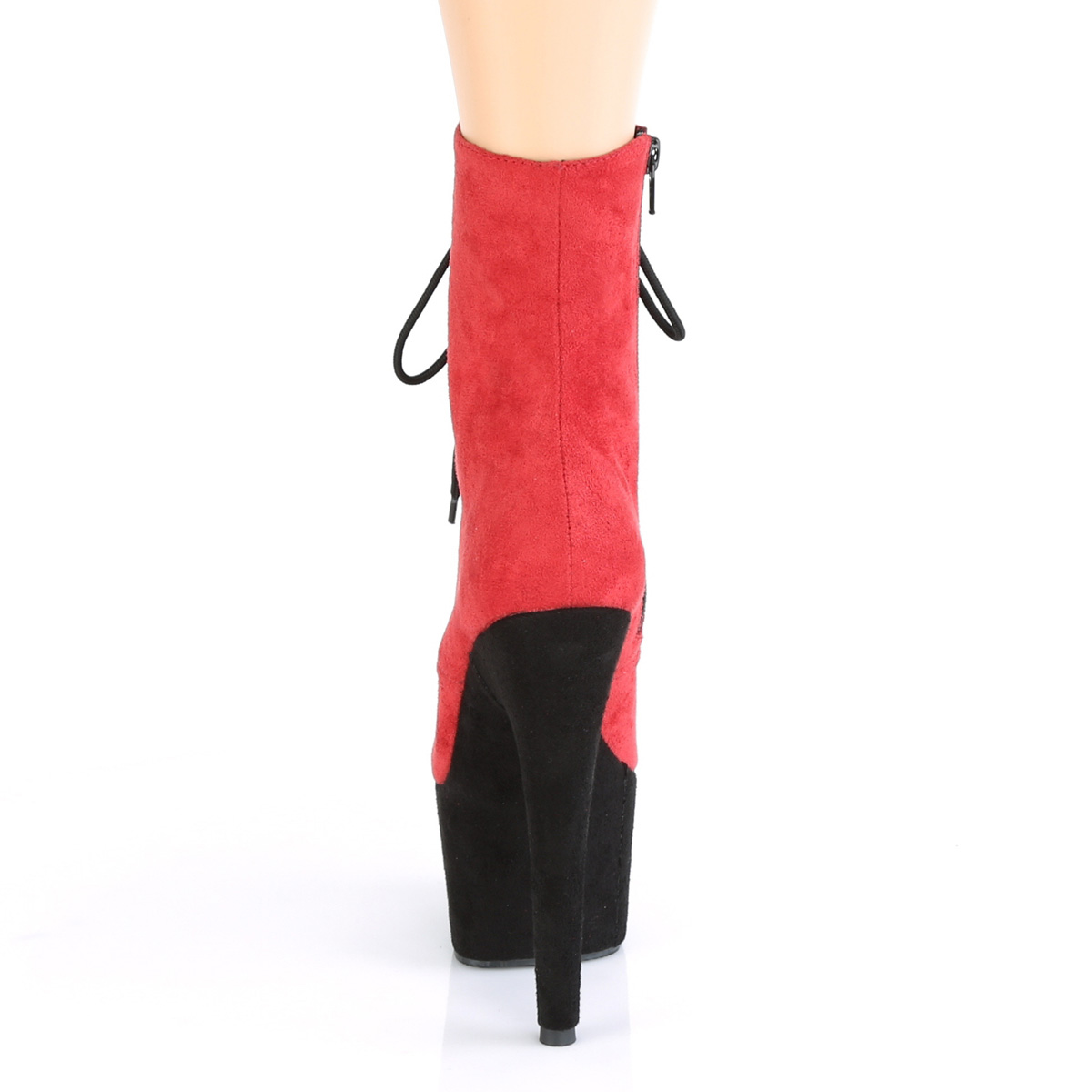 Pleaser Adore-1020FSTT RFS/BFS - Red High-Platform Ankle Boots