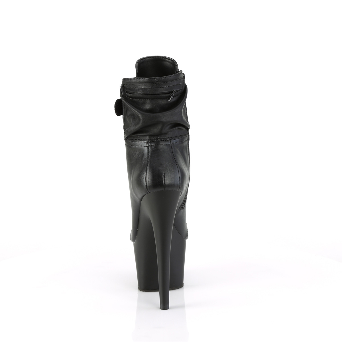 Pleaser Adore-1020POUCH BPU/M - Black High-Platform Ankle Boots