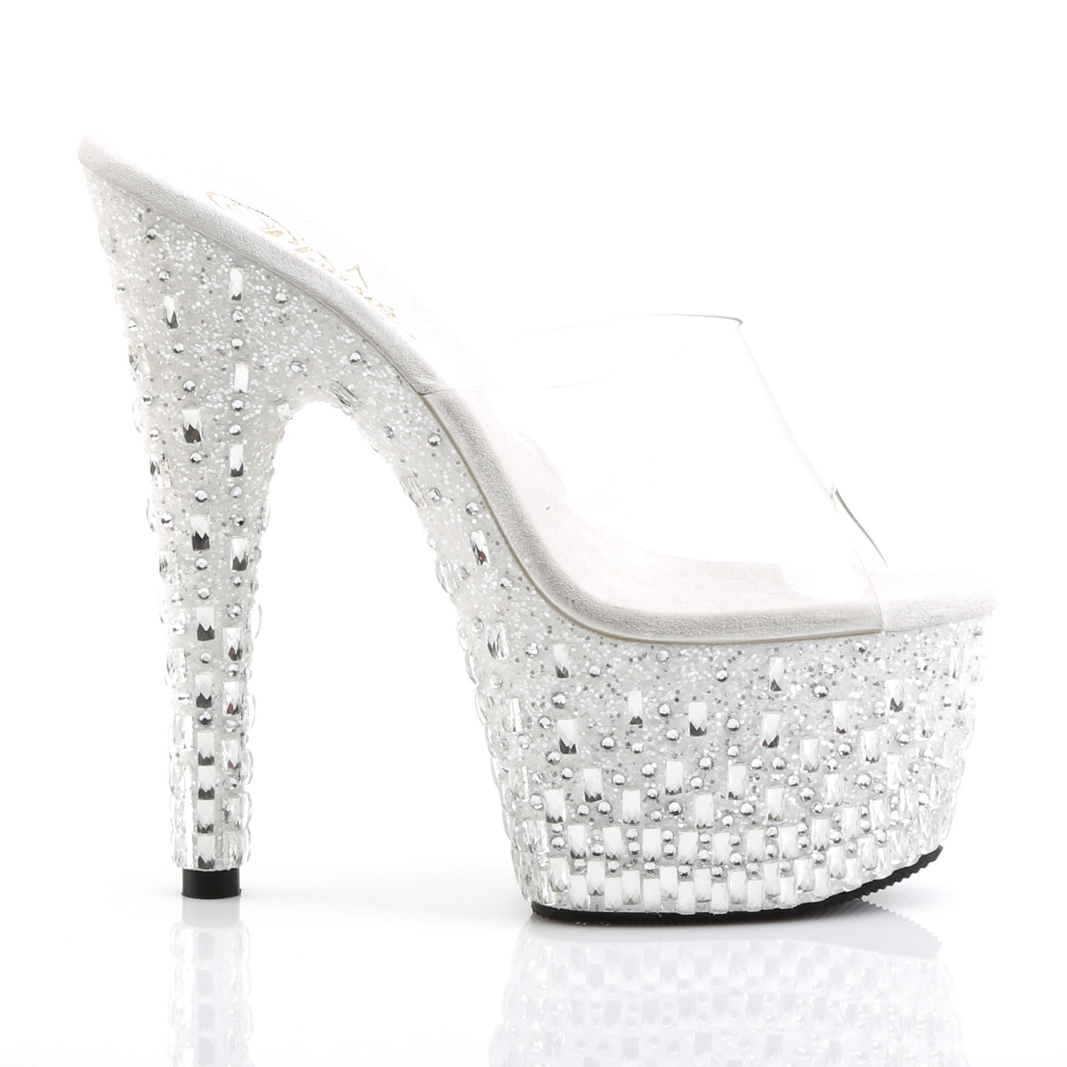 Pleaser Adore-701MR-5 C/W-S - Clear High-Platform Sandals