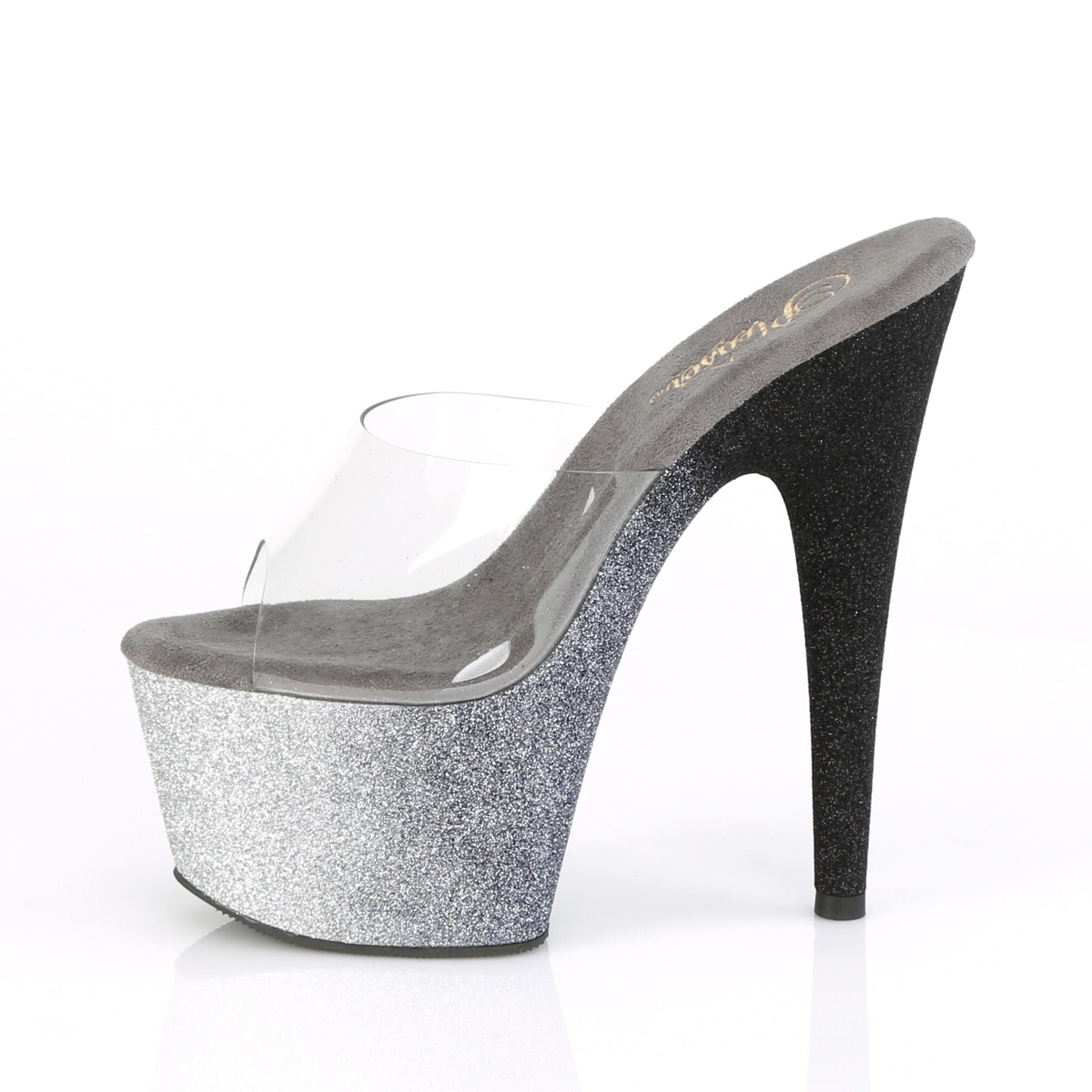 Pleaser Adore-701OMBRE C/S-B - Clear High-Platform Sandals
