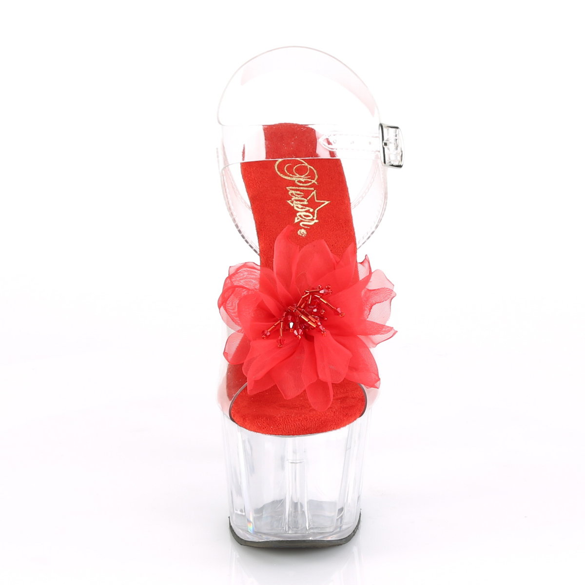 Pleaser Adore-708BFL C-R/C - Clear High-Platform Sandals