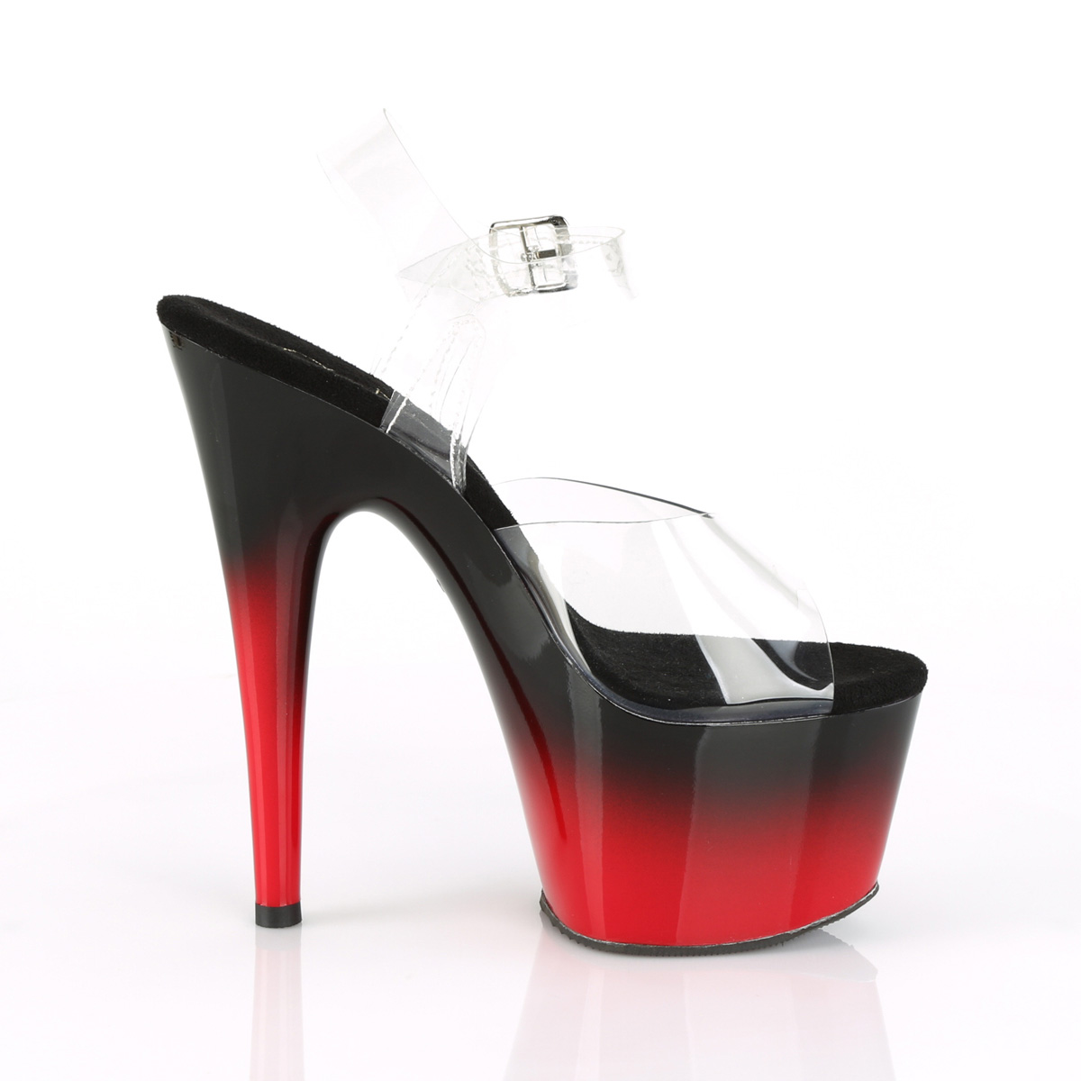 Pleaser Adore-708BR-H C/B-R - Clear High-Platform Sandals