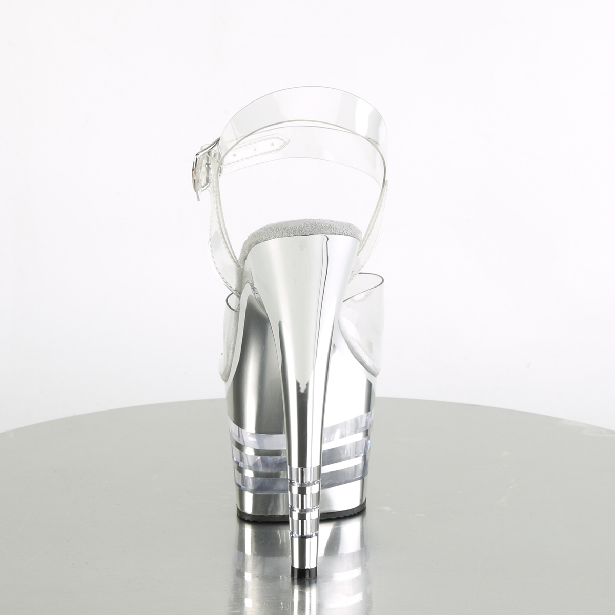Pleaser Adore-708CHLN C/SCH - Clear High-Platform Sandals