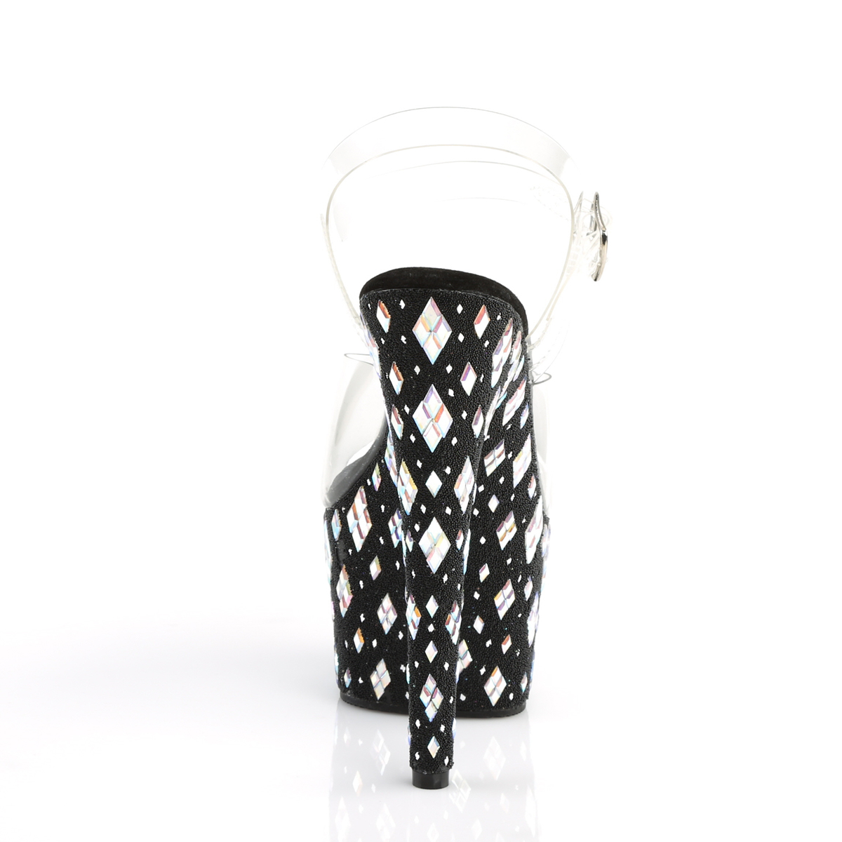 Pleaser Adore-708DIAMOND C/B - Clear High-Platform Sandals