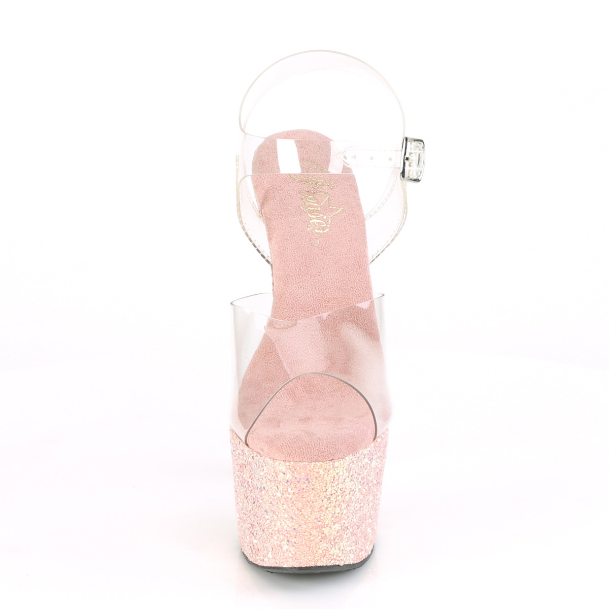 Pleaser Adore-708LG C/DTBHG - Clear High-Platform Sandals