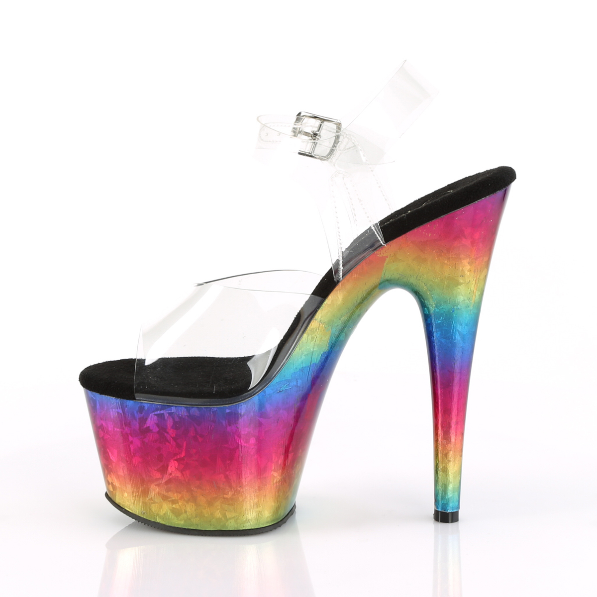 Pleaser Adore-708MRB C/MRBOW - Clear High-Platform Sandals