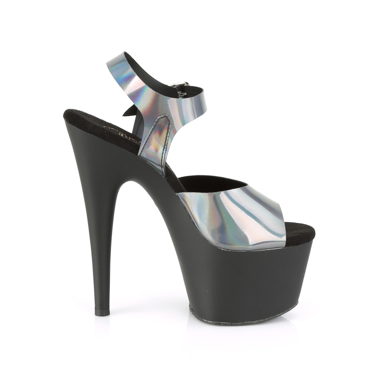 Pleaser Adore-708N-DT PWHGTPU/B - Silver High-Platform Sandals
