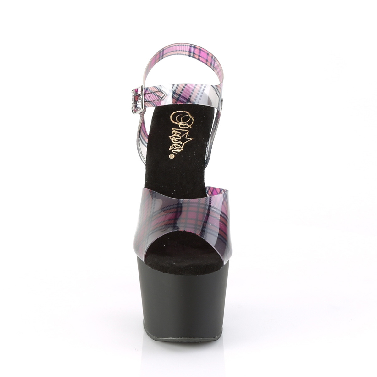 Pleaser Adore-708N-TAR C-PN/B - Clear High-Platform Sandals