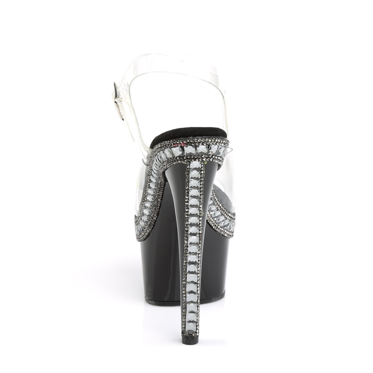 Pleaser Adore-708RS-1 C/B - Clear High-Platform Sandals