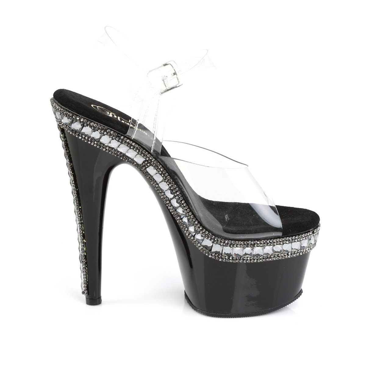 Pleaser Adore-708RS-1 C/B - Clear High-Platform Sandals