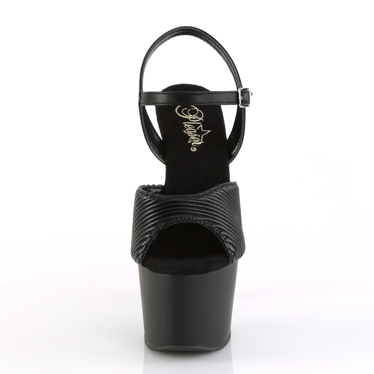 Pleaser Adore-709 BQTPU/M - Black High-Platform Sandals