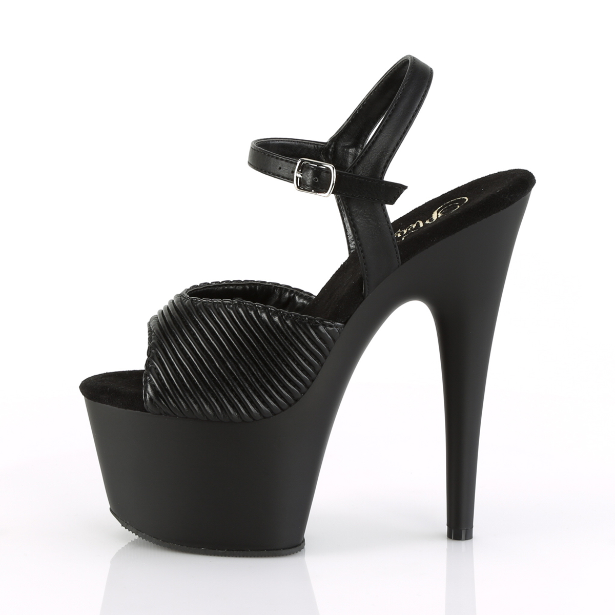 Pleaser Adore-709 BQTPU/M - Black High-Platform Sandals