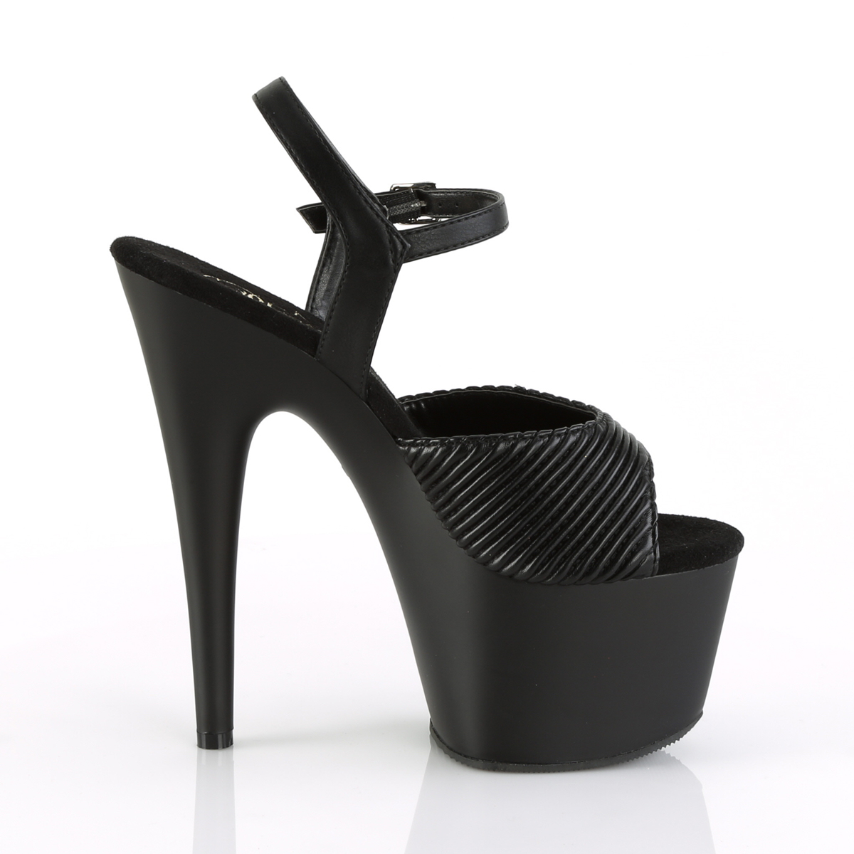 Pleaser Adore-709 BQTPU/M - Black High-Platform Sandals