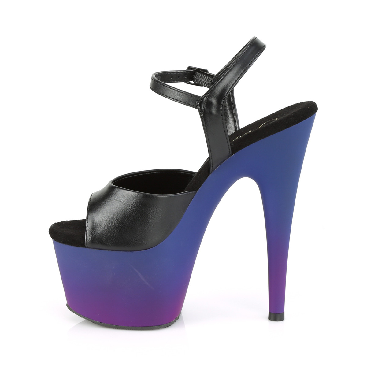 Pleaser Adore-709BP BPU/BLU-PP - Black High-Platform Sandals
