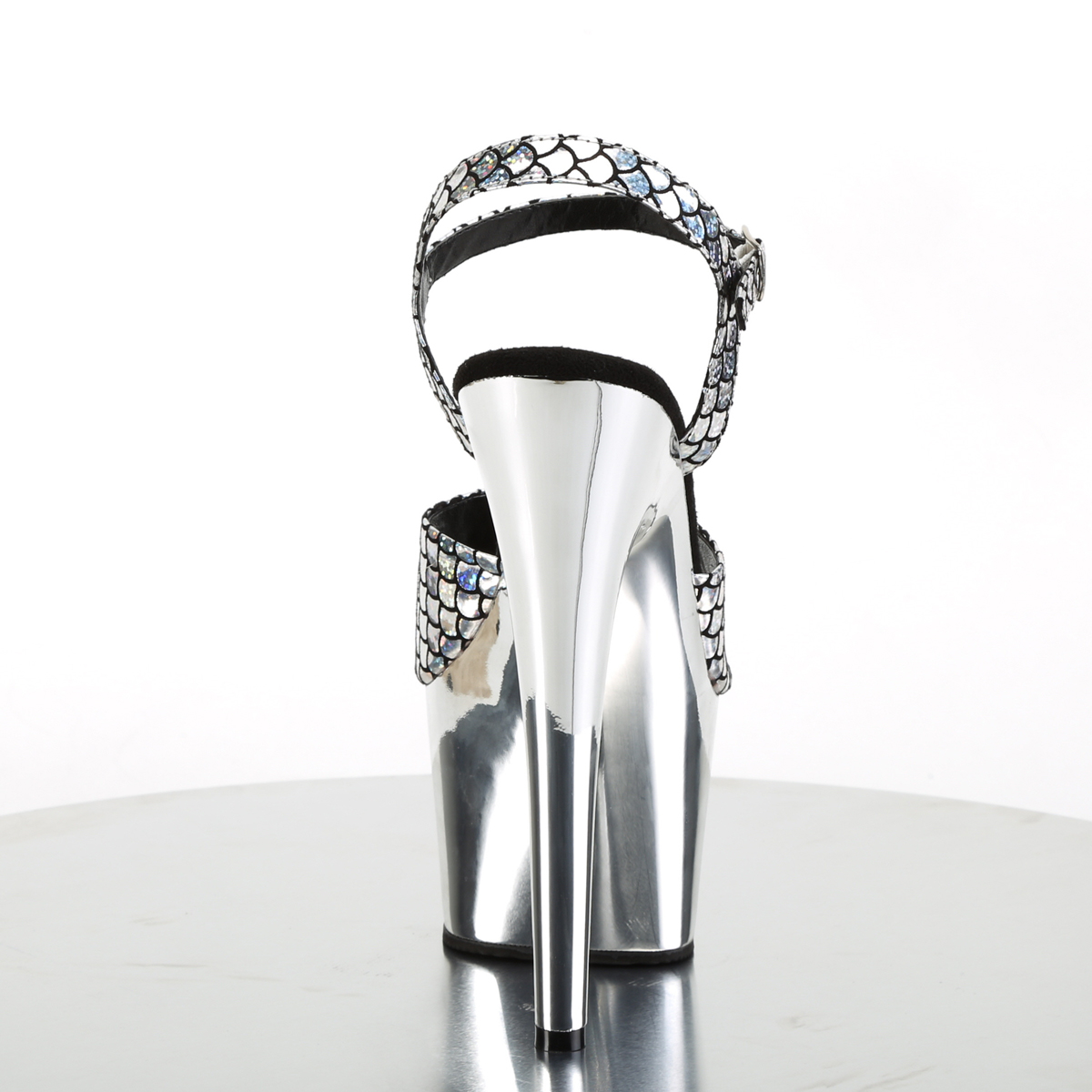 Pleaser Adore-709MSC SHG/SCH - Silver High-Platform Sandals
