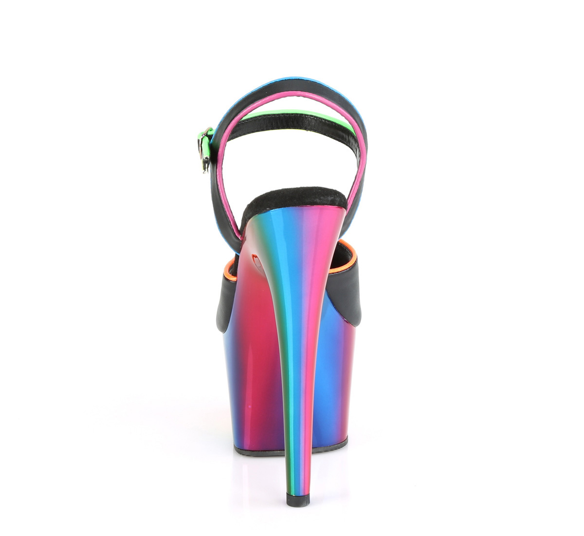 Pleaser Adore-709RC-02 BPU/RBWCH - Black High-Platform Sandals