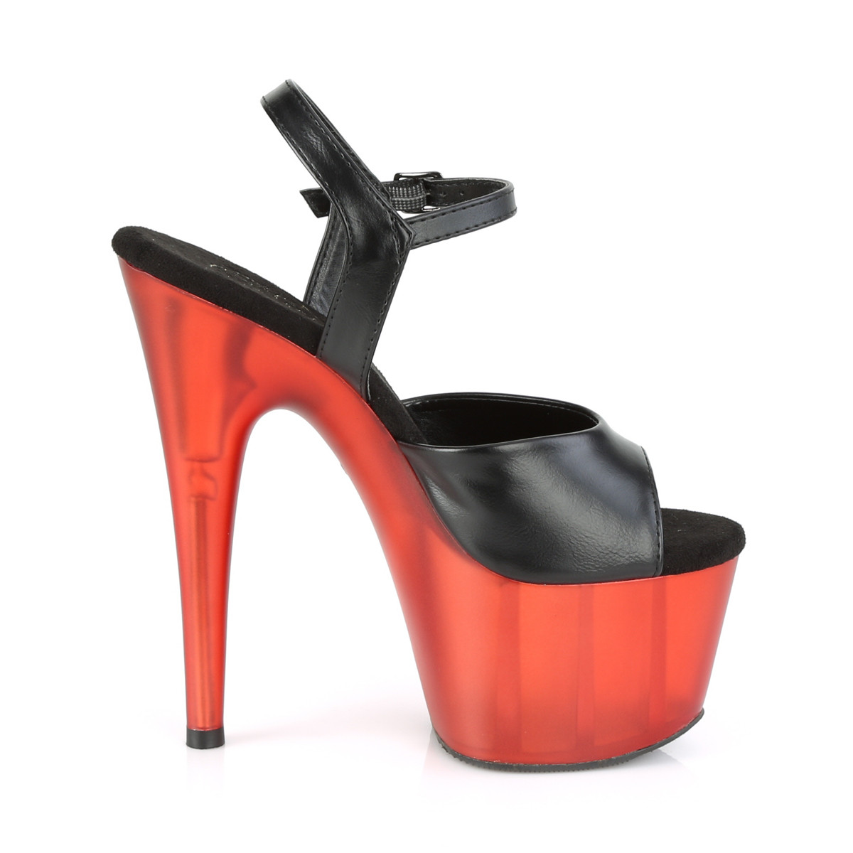 Pleaser Adore-709T BPU/R - Black High-Platform Sandals