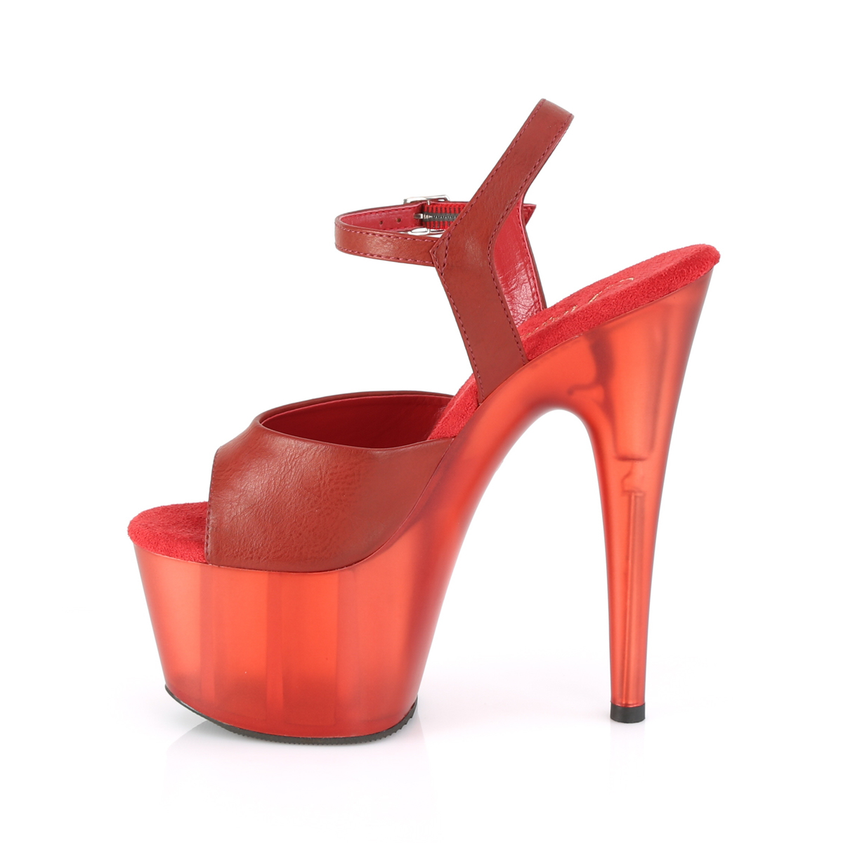 Pleaser Adore-709T RPU/M - Red High-Platform Sandals