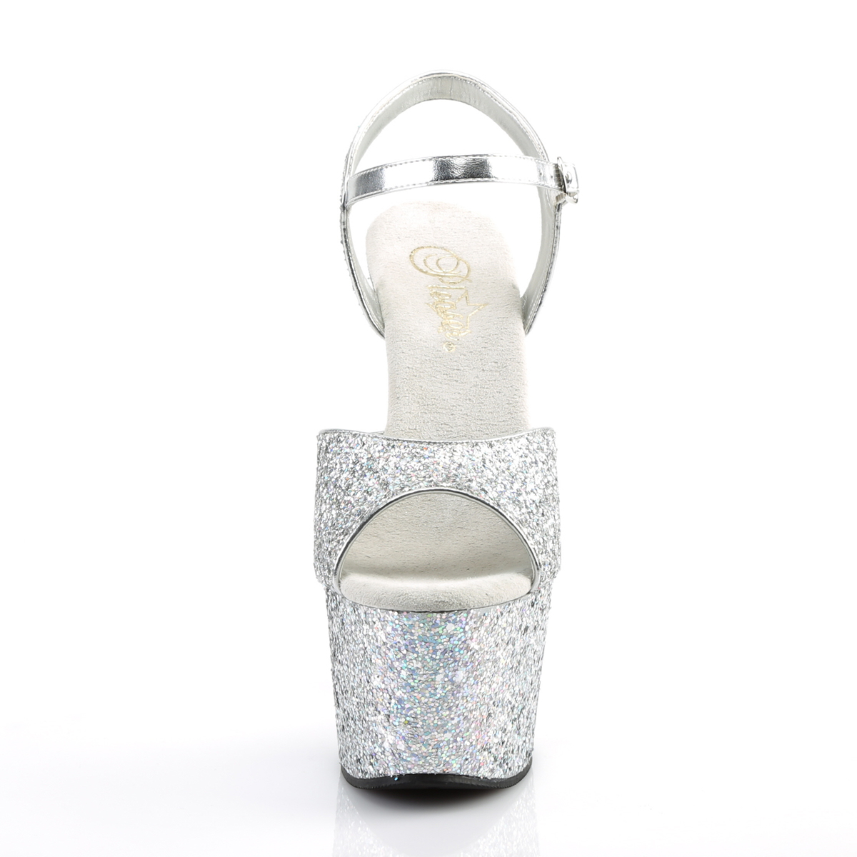 Pleaser Adore-710LG SG/M - Silver High-Platform Sandals