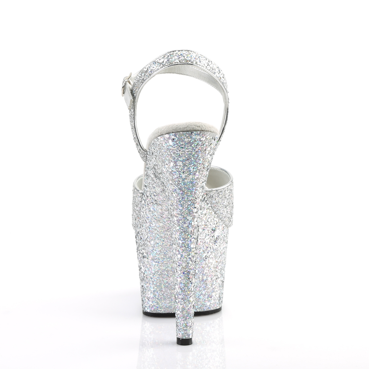 Pleaser Adore-710LG SG/M - Silver High-Platform Sandals