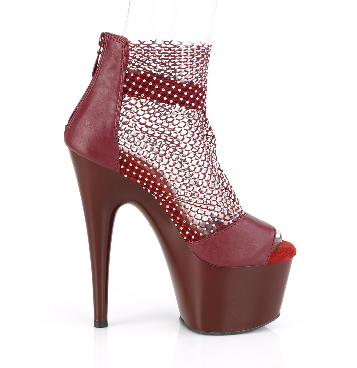 Pleaser Adore-765RM BYFS-MS/M - Violet High-Platform Ankle Strap Heels