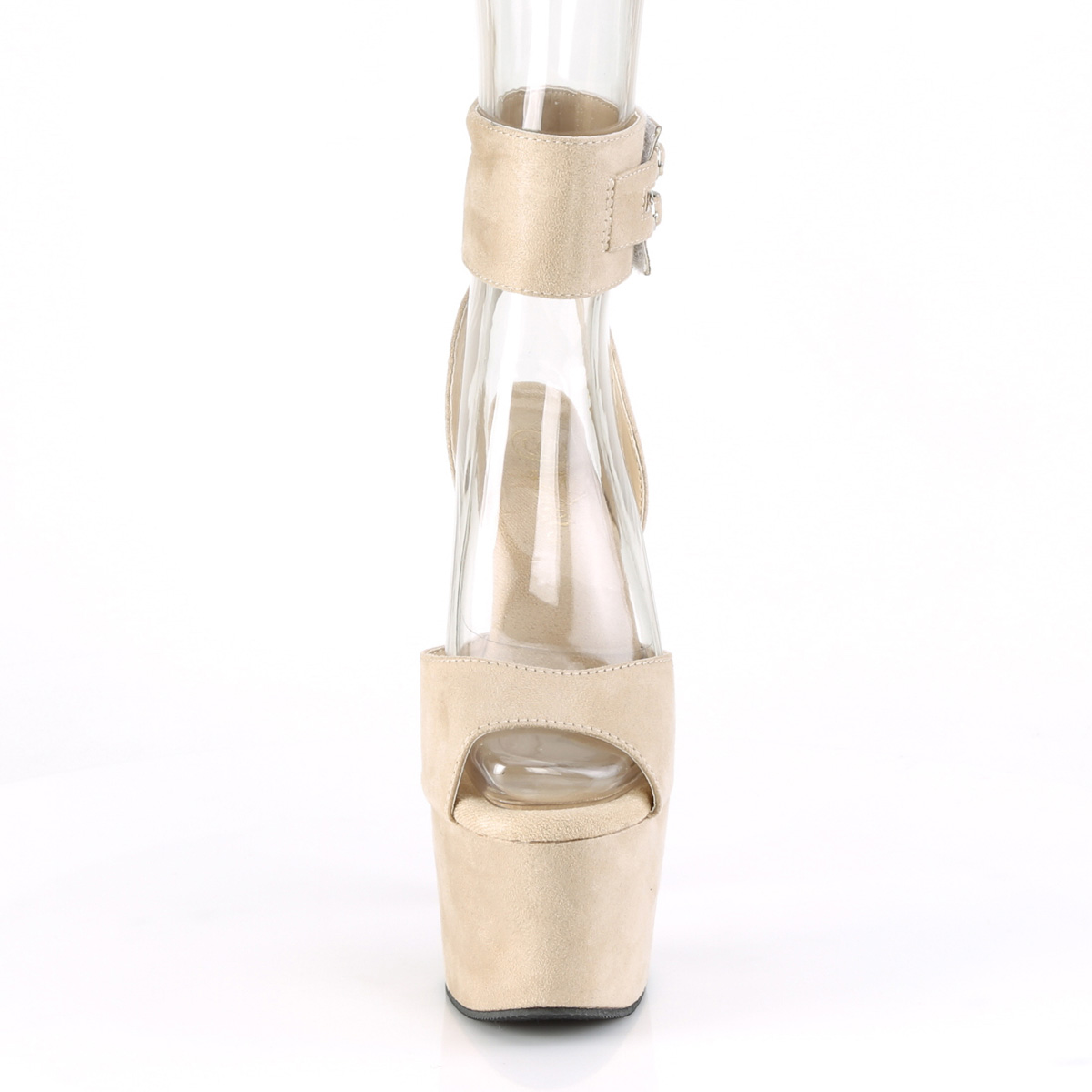 Pleaser Adore-791FS BEFS/M - Beige High-Platform Ankle Strap Heels