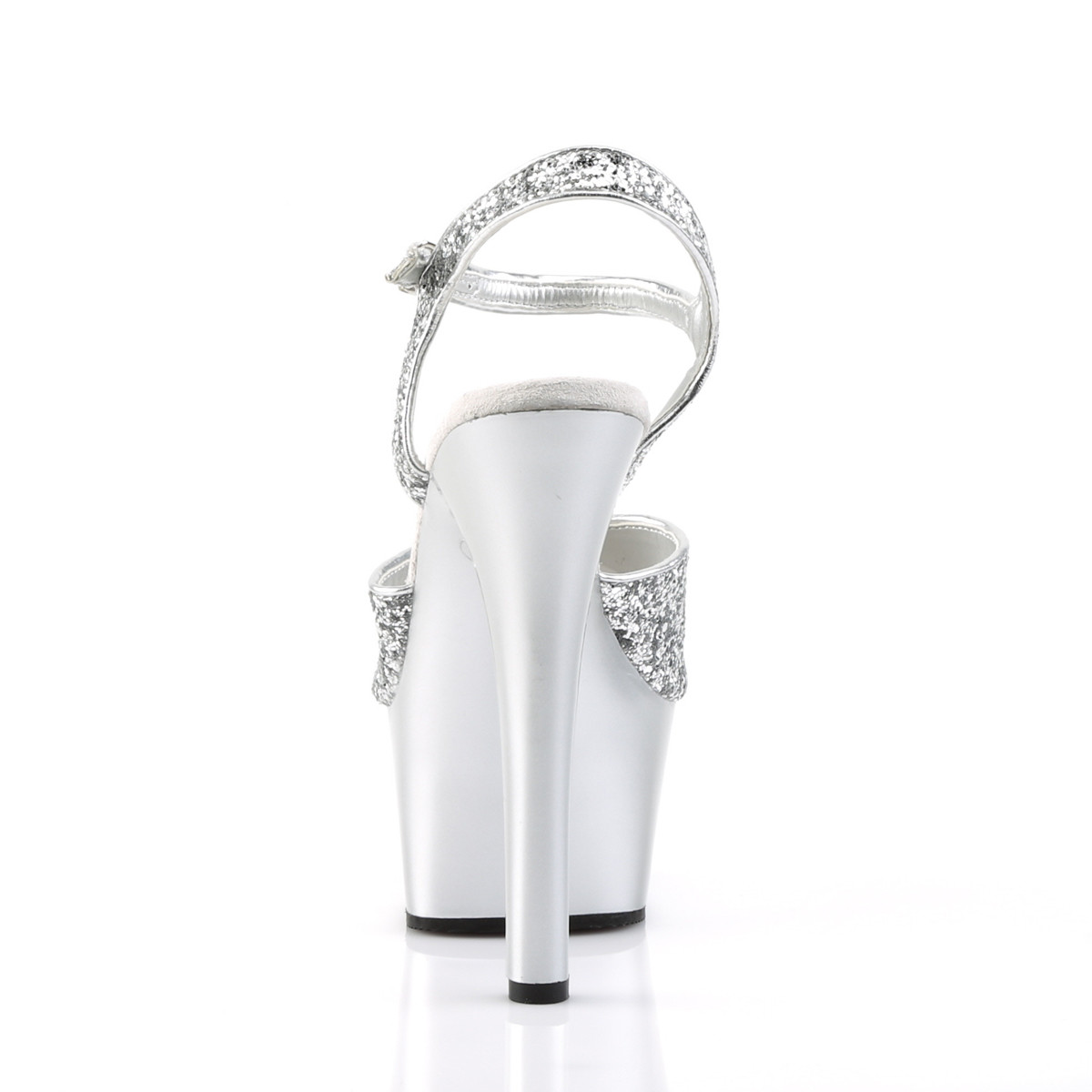 Pleaser Aspire-609G S/M - Silver Platform High-Heel Sandals