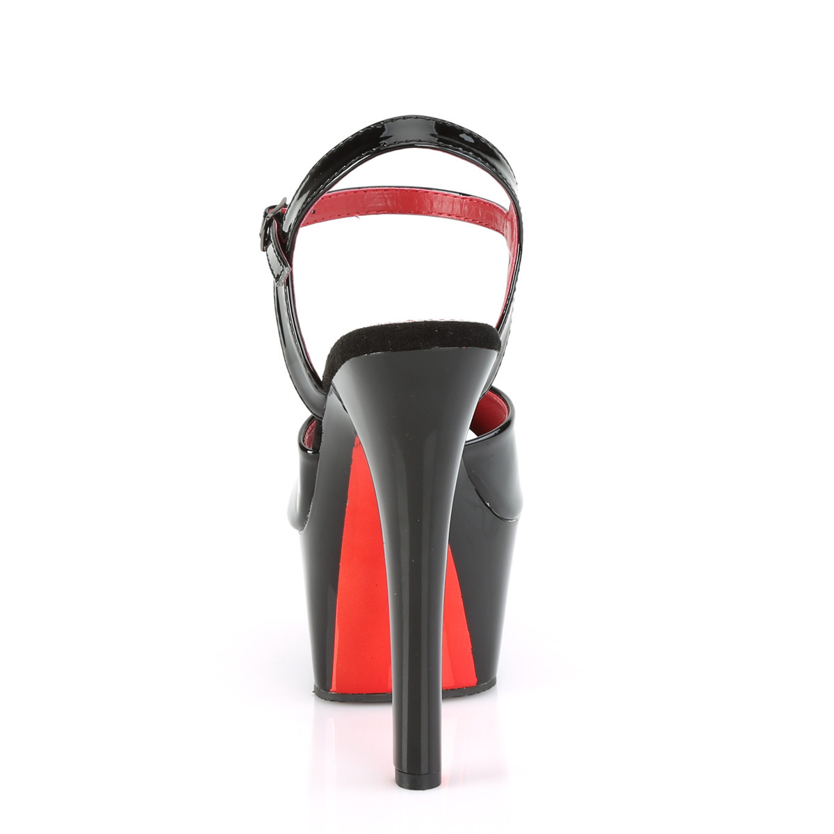 Pleaser Aspire-609TT B/B-RCH - Shiny Black Platform High-Heel Sandals