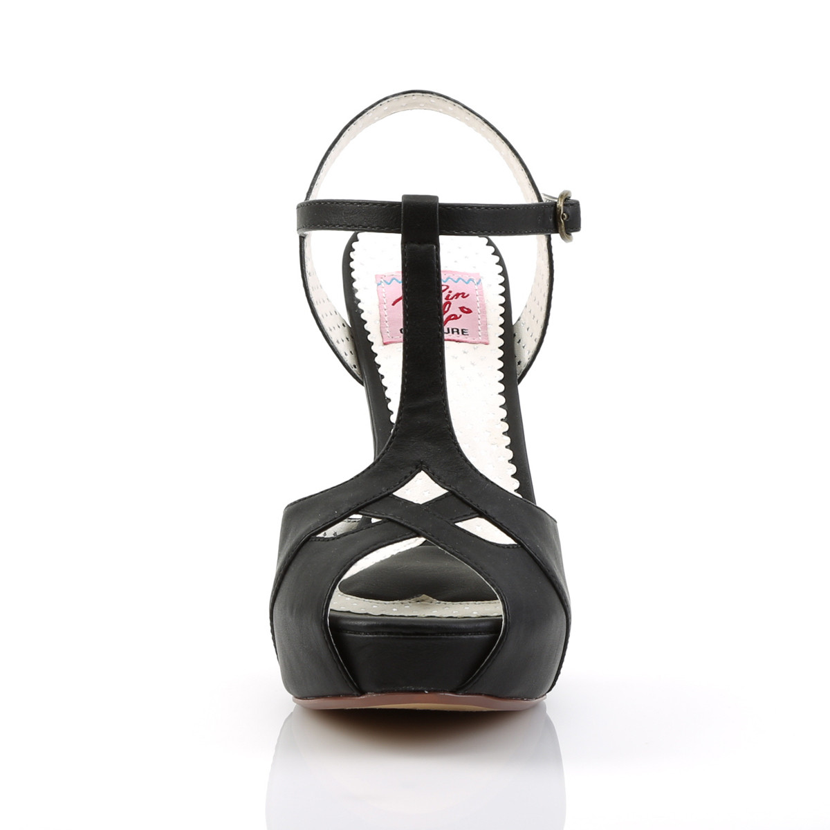 Pin Up Couture Bettie-23 BPU - Black Heeled Sandals