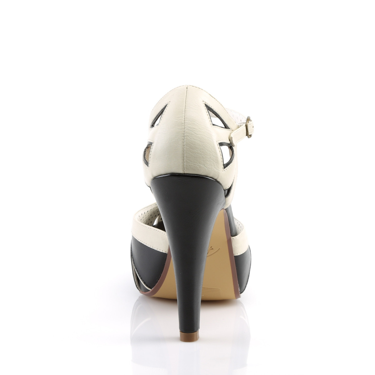 Pin Up Couture Bettie-25 B-CRPU - Black Pumps With Straps
