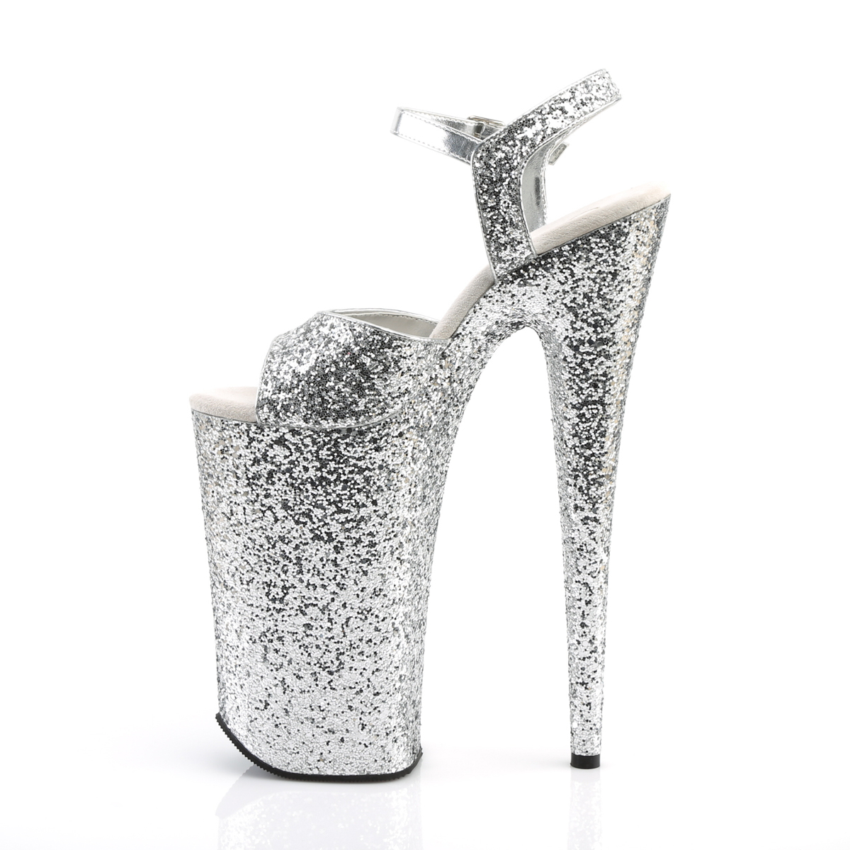 Pleaser Beyond-010LG SG/M - Silver High-Platform Sandals