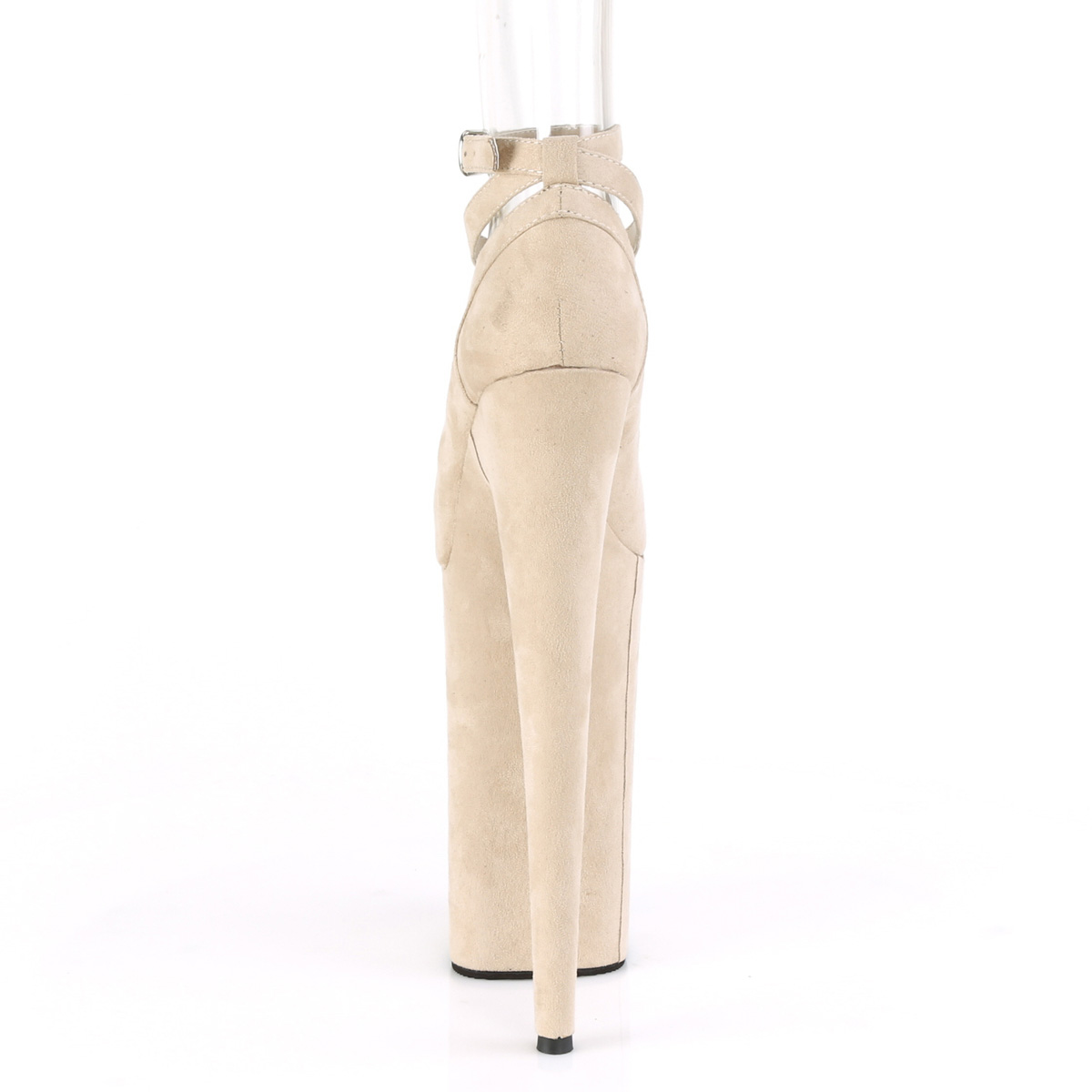 Pleaser Beyond-087FS BEFS/M - Beige High-Platform Pumps With Straps