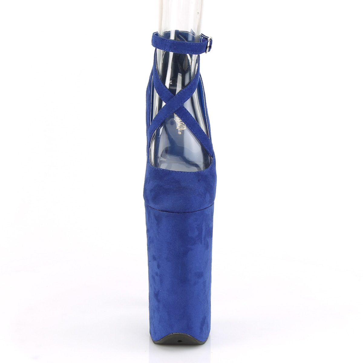 Pleaser Beyond-087FS RYBLFS/M - Blue High-Platform Pumps With Straps