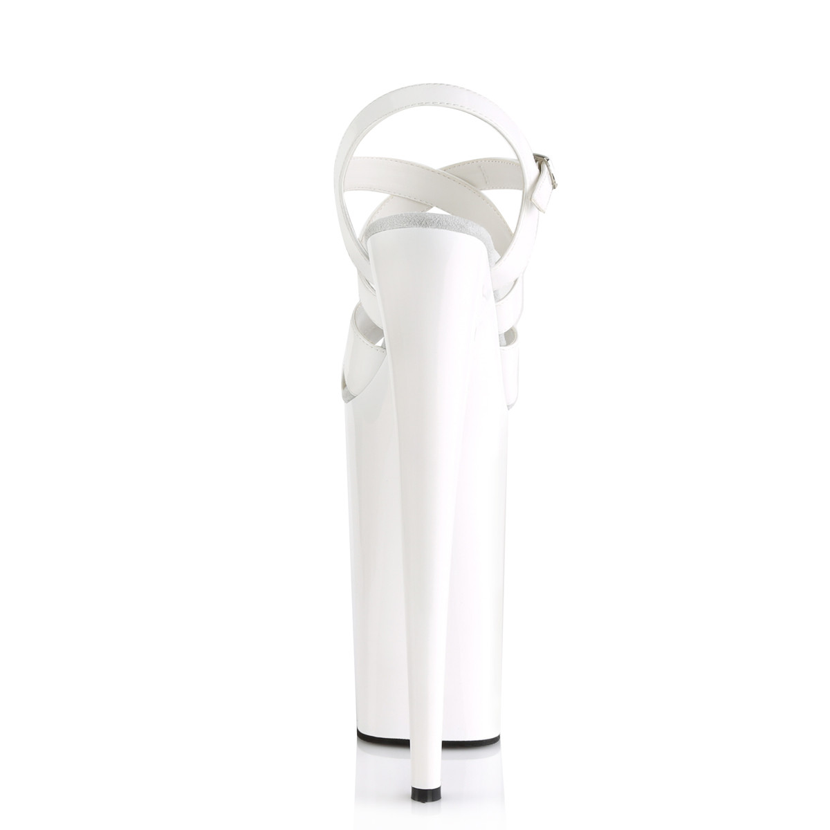 Pleaser Beyond-097 W/M - Shiny White High-Platform Sandals