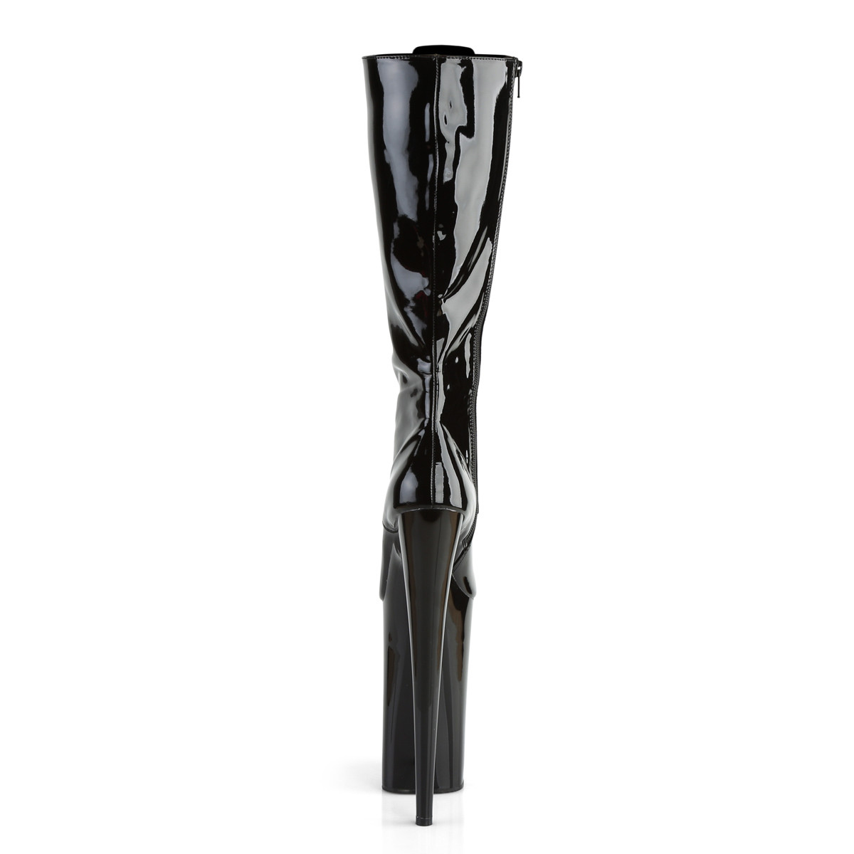 Pleaser Beyond-2020 B/M - Shiny Black High-Platform Knee High Boots