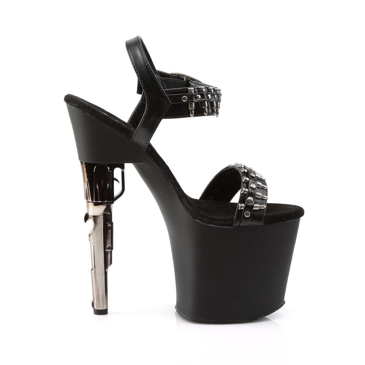 Pleaser Bondgirl-712 BPU/B - Black High-Platform Sandals