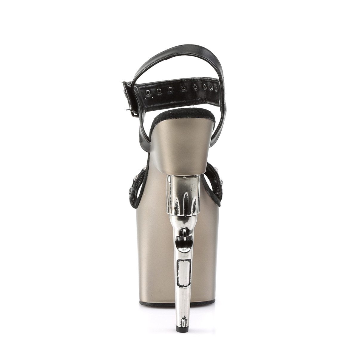 Pleaser Bondgirl-712 BPU/PW - Black High-Platform Sandals