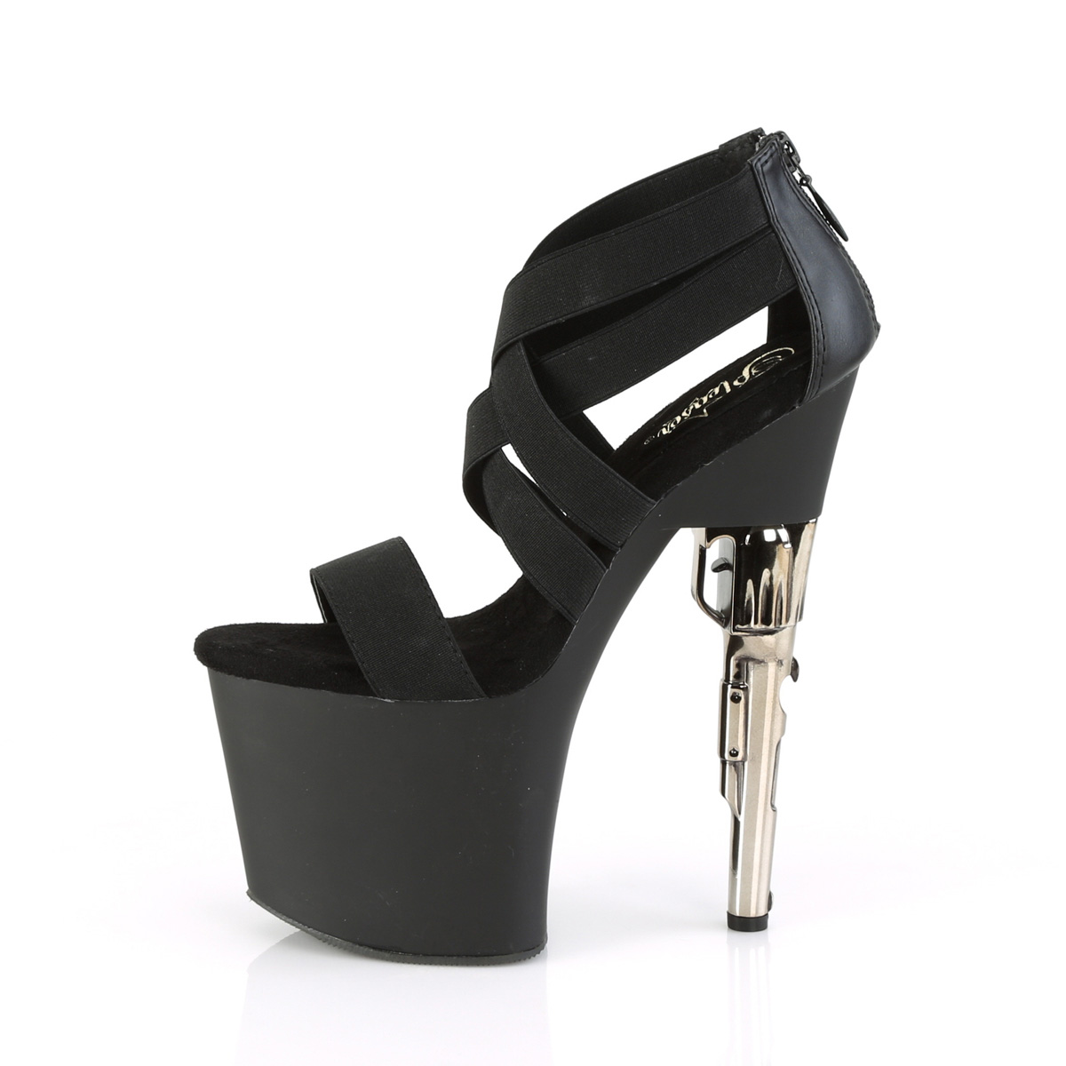 Pleaser Bondgirl-769 BELS-PU/M - Black High-Platform Sandals
