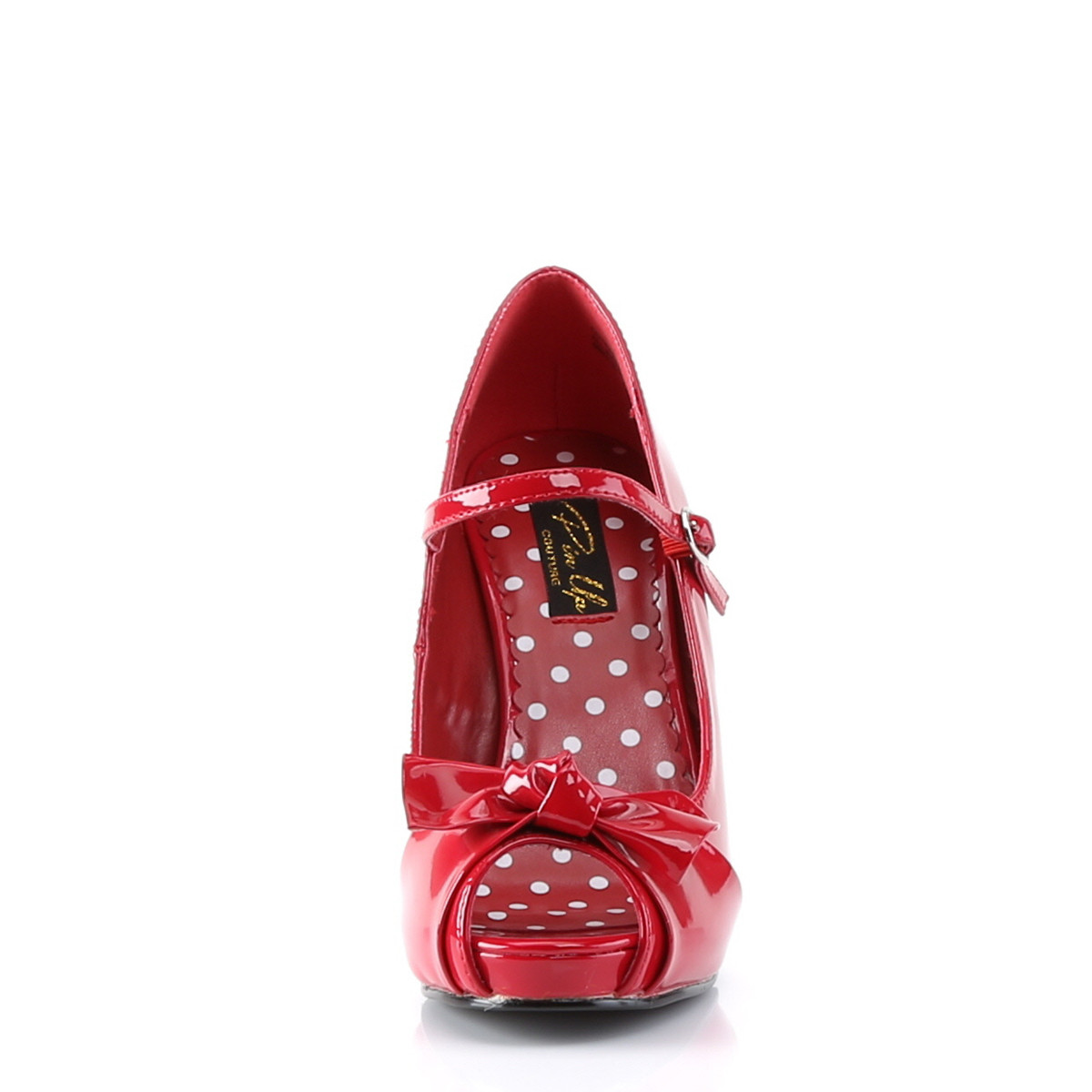 Pin Up Couture Cutiepie-08 RPT - Red Pumps With Straps