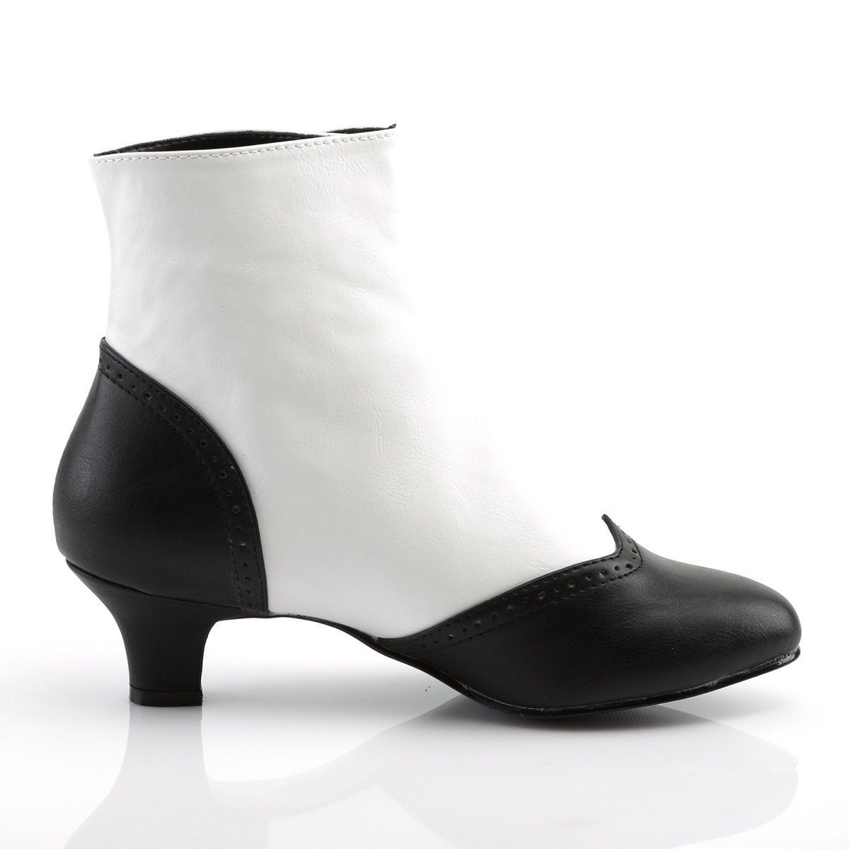 Bordello Flora-1023 WB/PU - White Victorian Shoes