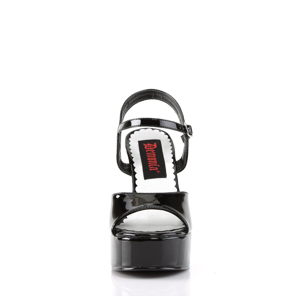 Demonia Dolly-09 B - Shiny Black Platform High-Heel Sandals