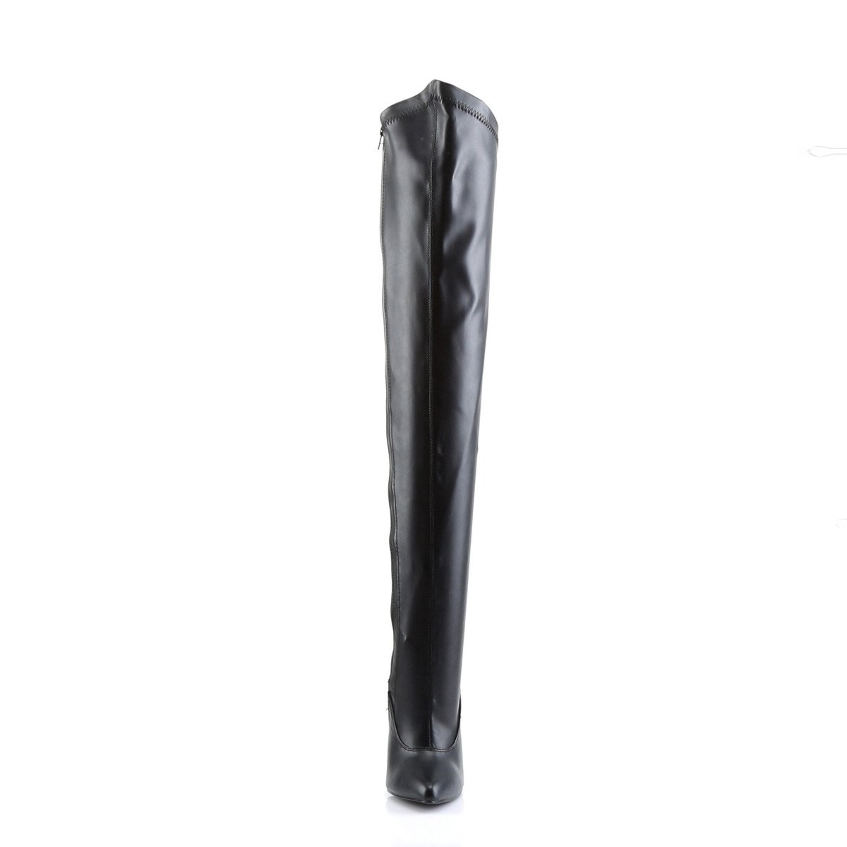 Devious Dagger-3060 B/PU - Black High-Heel Single Sole Thigh High Boots
