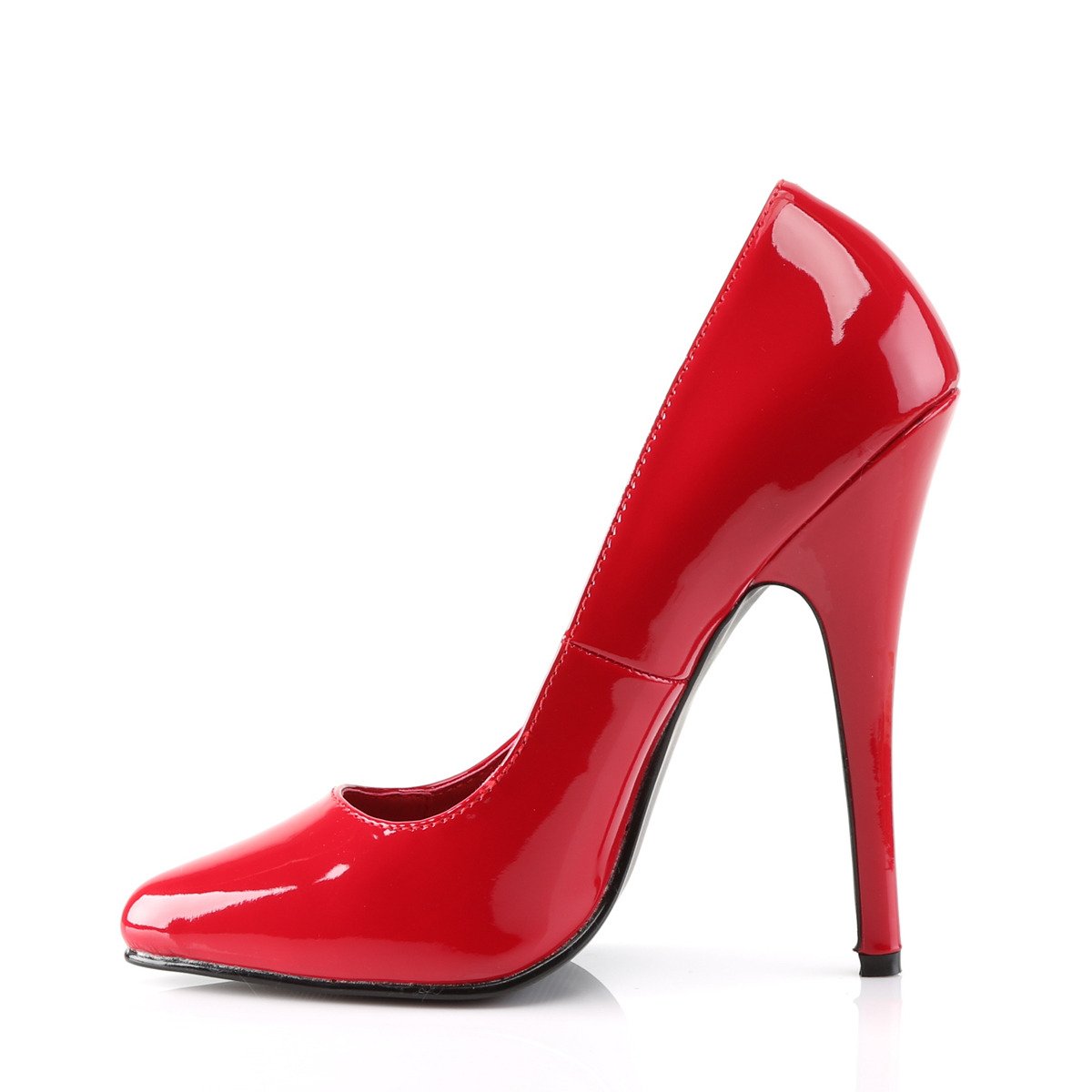 Devious Domina-420 R - Shiny Red High-Heel Stilettos